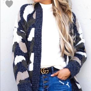 Camo cardigan